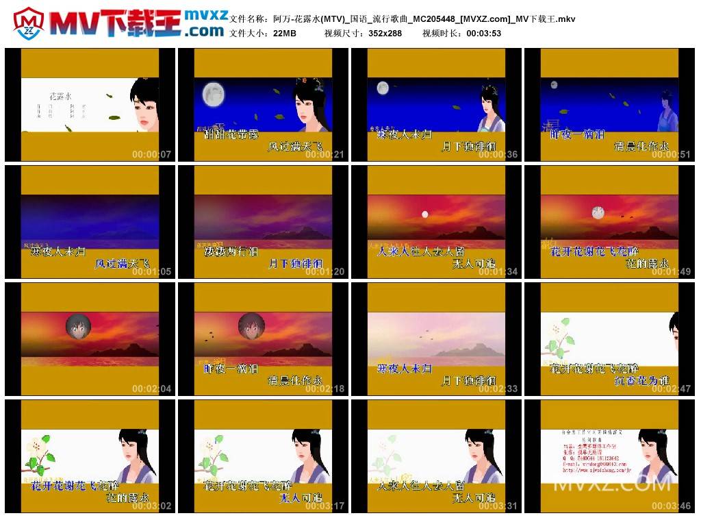 阿万-花露水(MTV)_国语_流行歌曲_MC205448